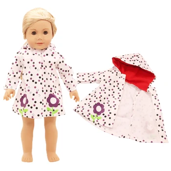 18-Palcové American Doll Oblečenie 2020 Nový Pršiplášť S Kvetmi 1/3 BDJ Bábiky Pre Naše Generácie Hračky Pre Dievčatá