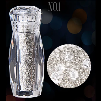 1 Fľaša Mini Kaviárové Perly AB Crystal Drobnými Kamienkami Sklo Micro Perličiek Na Nechty DIY Farebné 3D Lesk Nechtov Umenie Dekorácie