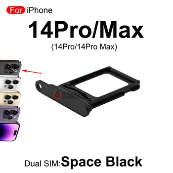 Single / Dual Sim Kartu, Pre iPhone 14 Pro 14Pro Max SIM Zásobník Slot Držiteľ Priestor Black /Silver/ Deep Purple /Gold Náhradné Diely