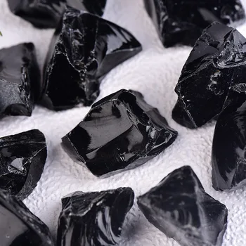 Prírodné Suroviny Čierna Obsidián Quartz Kamene Drsné Rock Kryštály Metafyzické Reiki Liečenie Veľkosť Energie Liečivý Kameň