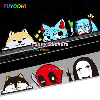 FUYOOHI Zábavné Samolepky Vonkajšie Príslušenstvo Cartoon Okno Vinylové Nálepky Peeping Kotúča, Anime, Japonsko Miyazaki Auto Tuning Styling