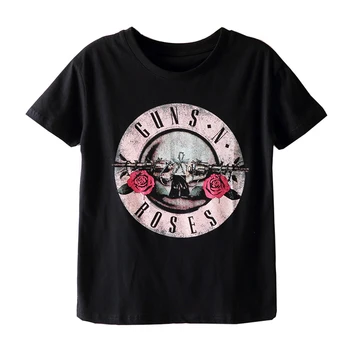 Harajuku čierne tričko ženy ZBRAŇ N ROSES tlačiť t-shirt vintage rock bavlnené tričko krátky rukáv streetwear tumblr top S-2XL