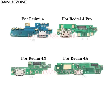 USB Nabíjací Dock konektor typu Jack pre Socket Port Konektor Poplatok Rada Flex Kábel Pre Xiao Redmi 4 Pro / Redmi 4X 4A