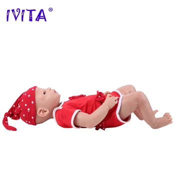 IVITA WG1511 22 inch 5.05 kg celého Tela Silikónové Reborn Baby Doll Realistické Dievča Bábiku Nevyfarbené Dieťa DIY Prázdne Deti Hračky
