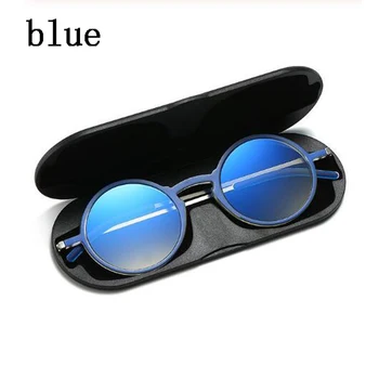 Silm Optické Sklá Kola rámy Tr90 Anti Blue Ray okuliare na čítanie +magnetické prípade Skladacie Presbyopic Eyeglasse Gafas 1.5
