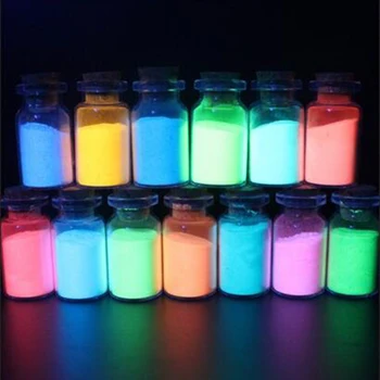 10g Svietiace Party DIY Svetlé Farby Star, ktorí Chcú Fľaša Fluorescenčné Častice Brinquedos Hračky Žiariť v tme