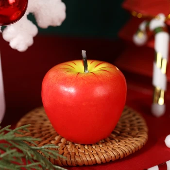 7,5 cm Apple v tvare Sviečky Svadobný Deň svätého Valentína Sviečky Dekor Narodeniny, Vianoce Romantická Láska Sviečky, Dekorácie