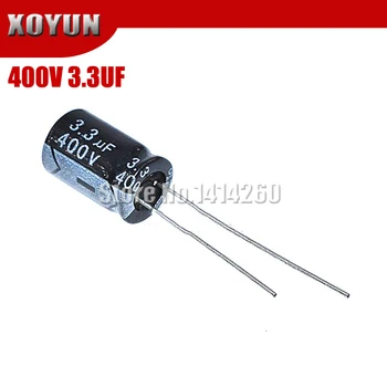 20PCS Higt kvality 400V3.3UF 8*12mm 3.3 UF 400V 8*12 Elektrolytický kondenzátor