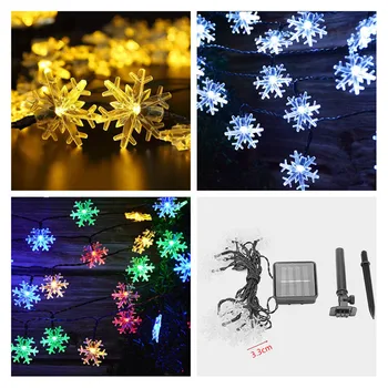 5M 7M 12m Snowflake LED Záves String Svetlá Rozprávkových Svetiel Vlkovcový Led Svetelné Girlandy Nový Rok Vianočné Ozdoby Noel Navidad