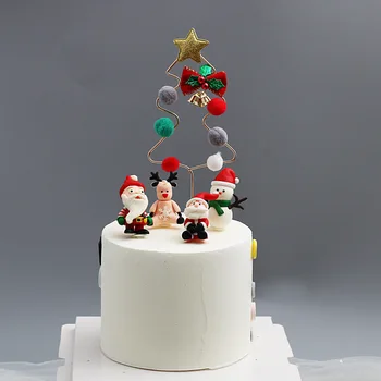 IN Vianoce Cake Vňaťou Vianočný Strom Nový rok Cupcake Vňaťou pre Šťastný Nový Rok, Vianoce Xmas Party Cake Dekorácie Dodávky