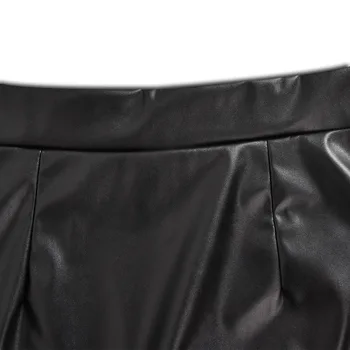 Čierne Sexy Pu Kožené Horela Letné Sukne Ženy Y2k Indie Rozstrapatené Sukne 2021 Nové Módne Jar Vintage Krátke Šaty Vysoký Pás
