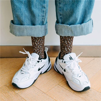 Leopard Tlač Ponožky Ženy Harajuku Jeseň Zima Streetwear Ponožky Nové Módne Bežné Zvierat Zrna Umenie Žena Ponožka Vtipné Dar Sox