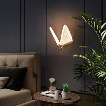 Moderné LED Nástenné Svietidlo Motýľ Nástenné Svietidlá Obývacia Izba, Spálňa, Nočné Lesk AC90V-260V LED Vnútorné Lampy Uličkou Stenu, Svietidiel,