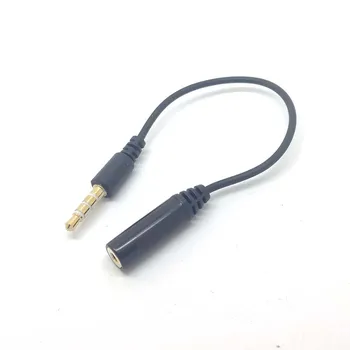 Zlato 3,5 mm Mužov a 2,5 mm Žena Adaptér Kábel, Stereo Audio AUX Kábel 18 cm nového
