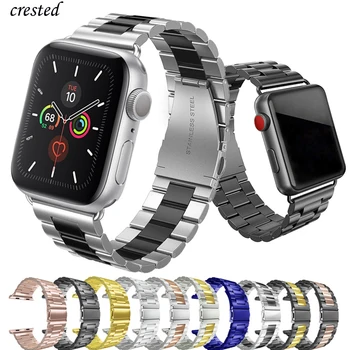 Popruh pre Apple hodinky kapela 44 mm 40 mm iWatch kapela 38mm 42mm Nehrdzavejúcej Ocele kovový náramok Apple hodinky 5 4 3 2 1 38/40 42/44 mm