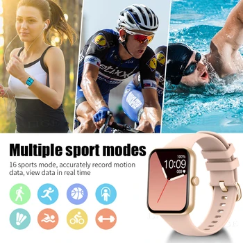 LIGE Smart Hodinky Pre Ženy, plne Dotykový Displej Bluetooth Hovor Vodotesné Hodinky Športové Fitness Tracker Smartwatch Reloj Mujer