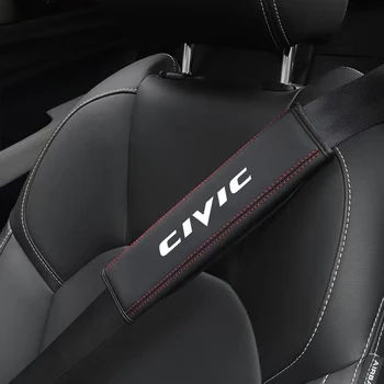 2 ks Kožené autosedačky Pásu Bezpečnostný Kryt Ramenný Popruh Pad pre Honda Civic 11. 10. 9. 8. Gen Chránič Ramien Príslušenstvo