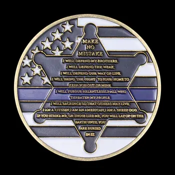 Spojené Štáty Polícia Suvenír Mince Zberateľské Darček Medi Á Minca Modlitbe, Aby Žiadne Nistake Pamätné Mince Výzvou Mince