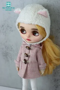Oblečenie pre bábiku hodí Blyth Azone OB22 OB24 Doll Móda Vlnené Bunda, kabát, sveter klobúk na darček