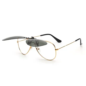 JM Polarizované Klip Na Okuliare Ženy Muži Ročník Pilot Filp až slnečné Okuliare na lekársky Predpis Okuliare UV400