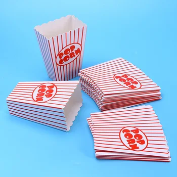 10 ks Popcorn Balenie Vrece Popcorn Boxy Jednorazové Papierové Prúžky Baby Sprcha Narodeninovej Party Dodávky Kontajnerov pre Domáce