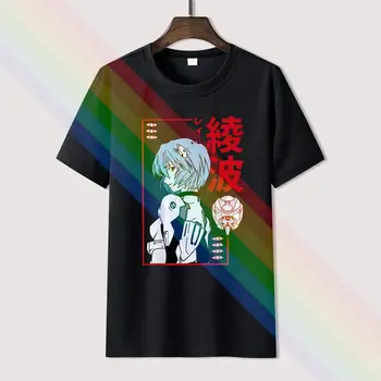 Japonské Anime Rei Ayanami Evangelion T Shirt Pre Mužov Limitied Edition Unisex Značky T-shirt Bavlna Úžasné Krátky Rukáv Topy